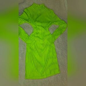 Long sleeve, see through tube dress
